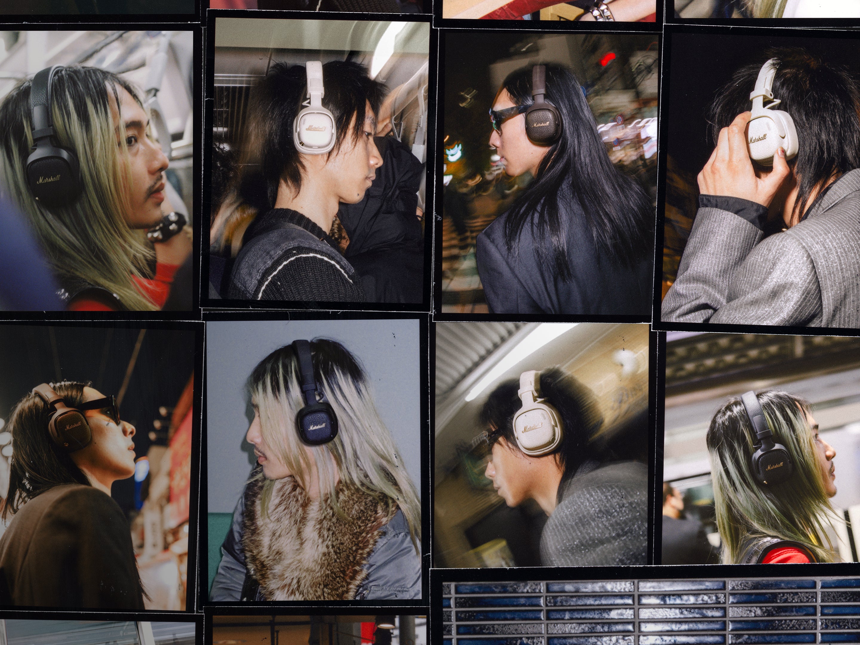 People wearing Marshall headphones